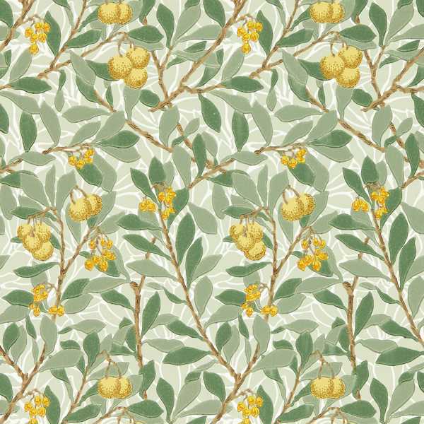 Arbutus Sage/Lemon Wallpaper by Morris & Co