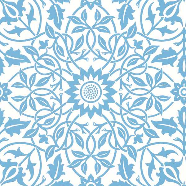 St James Ceiling China Blue Wallpaper by Morris & Co