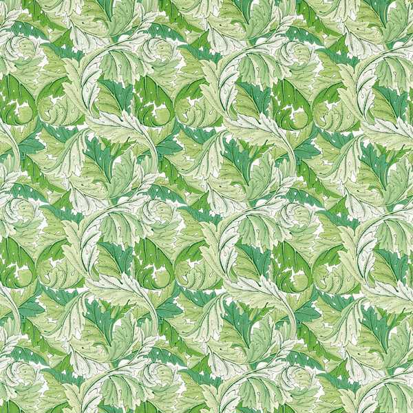 Acanthus Leaf Green Fabric by Morris & Co