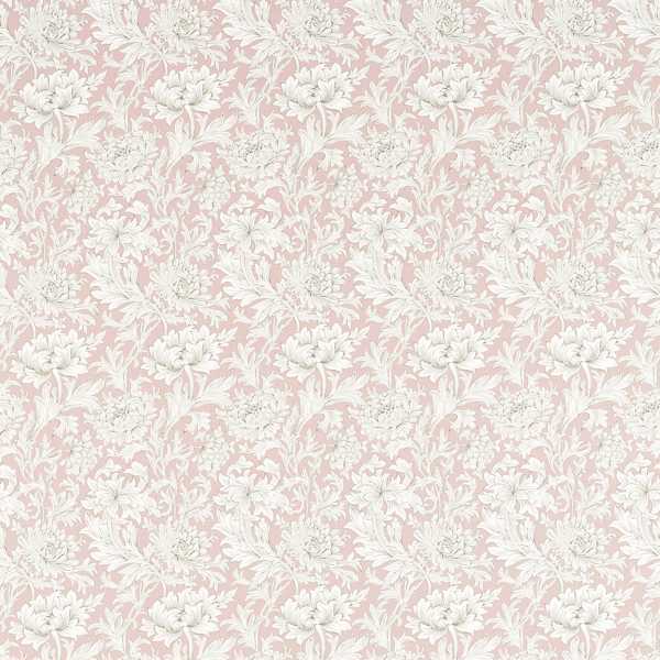 Chrysanthemum Toile Cochineal Pink Fabric by Morris & Co
