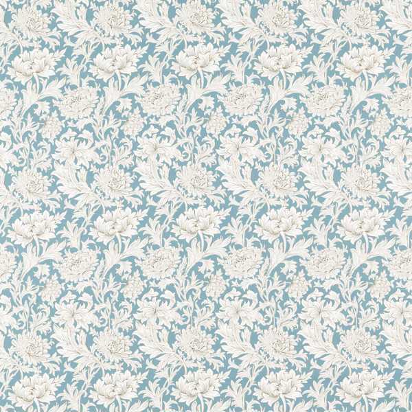 Chrysanthemum Toile Slate Fabric by Morris & Co