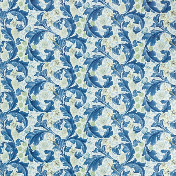Leicester Paradise Blue Fabric by Morris & Co