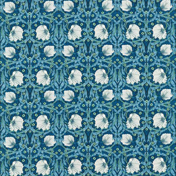Pimpernel Midnight/Opal Fabric by Morris & Co