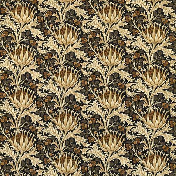 Artichoke Velvet Midnight/Pearwood Fabric by Morris & Co