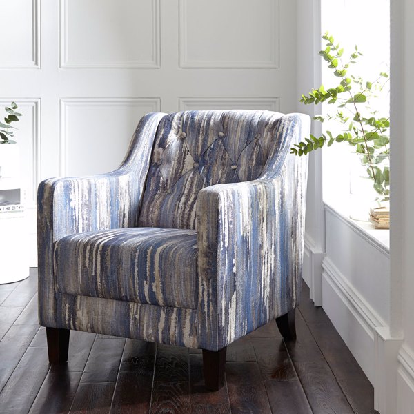 Hampton Chair Latour Indigo Furniture by Clarke & Clarke