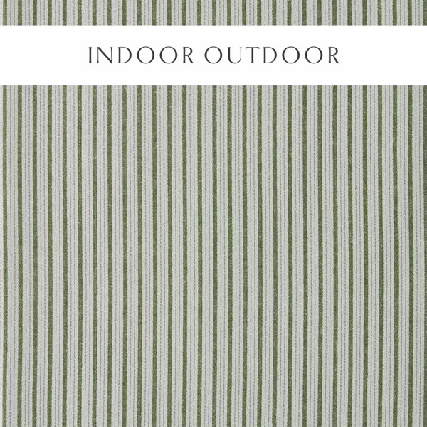 Tetbury Stripe Outdoor Fern Fabric by Sanderson