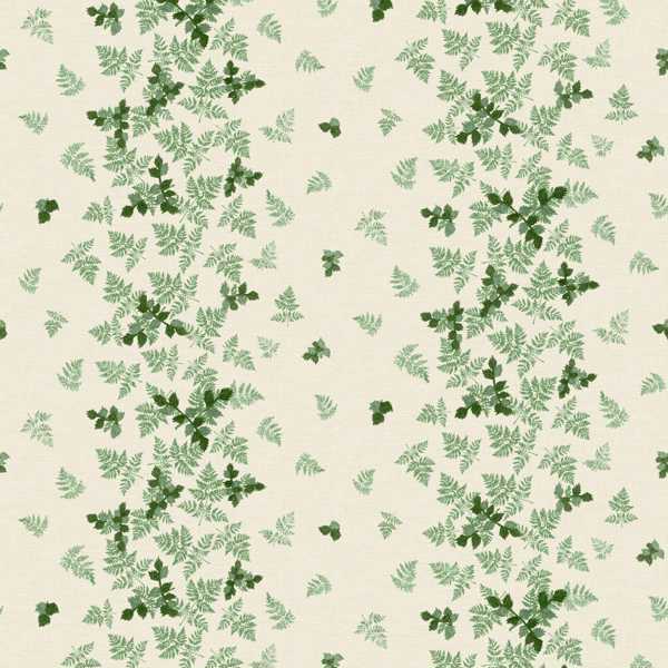 Alice's Fern Silver/Green Wallpaper by Sanderson