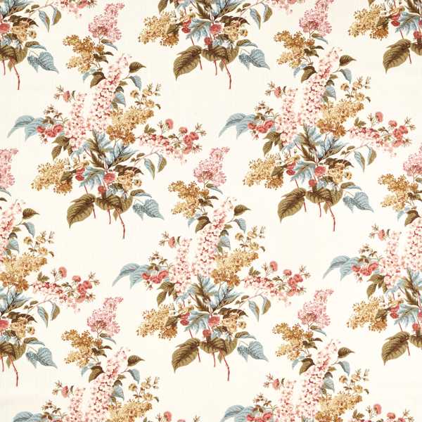 Delphiniums & Lilac Madder Rose/Sepia Wallpaper by Sanderson