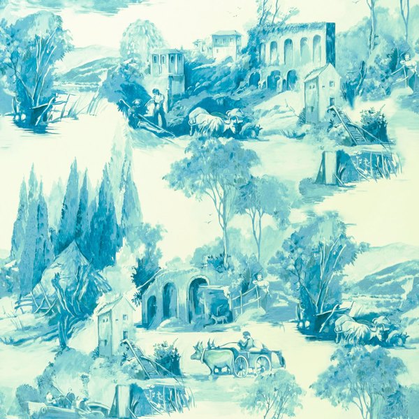 Anastacia Delft Wallpaper by Clarke & Clarke
