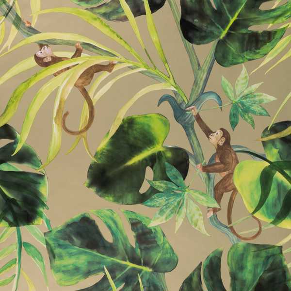 Monkey Business Gilver Wallpaper by Clarke & Clarke