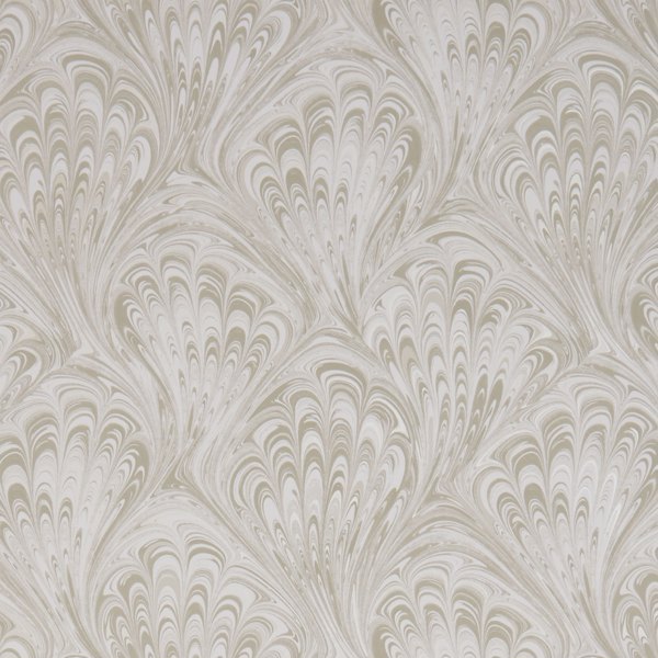 Pavone Taupe/Gilver Wallpaper by Clarke & Clarke