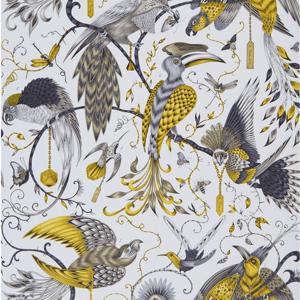 Audubon Gold Wallpaper by Clarke & Clarke