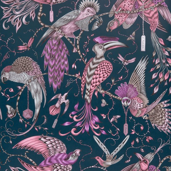 Audubon Pink Wallpaper by Clarke & Clarke