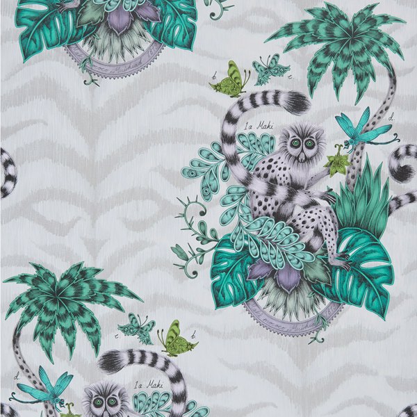 Lemur Jungle Wallpaper by Clarke & Clarke
