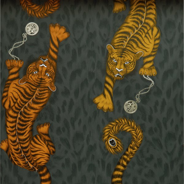 Tigris Flame Wallpaper by Clarke & Clarke