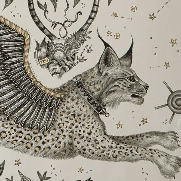 Lynx Gilver Wallpaper by Clarke & Clarke