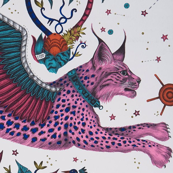 Lynx Magenta Wallpaper by Clarke & Clarke