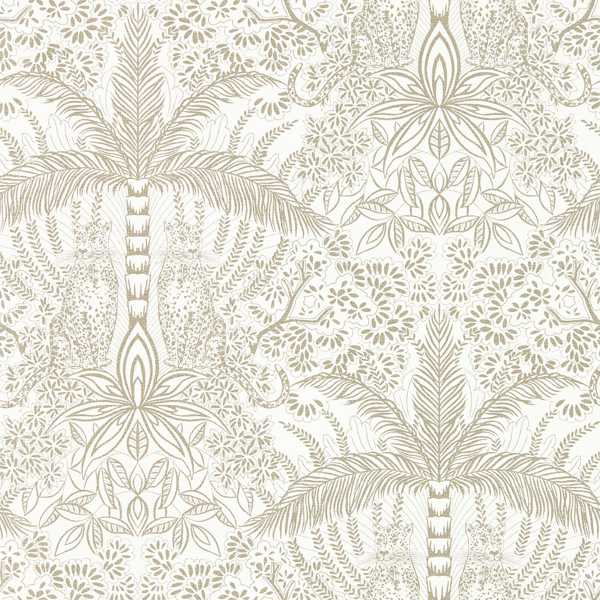 Leopardo Gold/Ivory Wallpaper by Clarke & Clarke