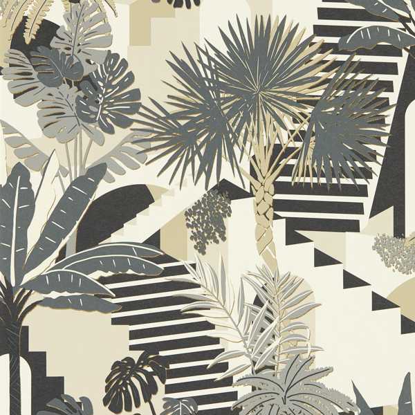 Malindi Charcoal Wallpaper by Clarke & Clarke
