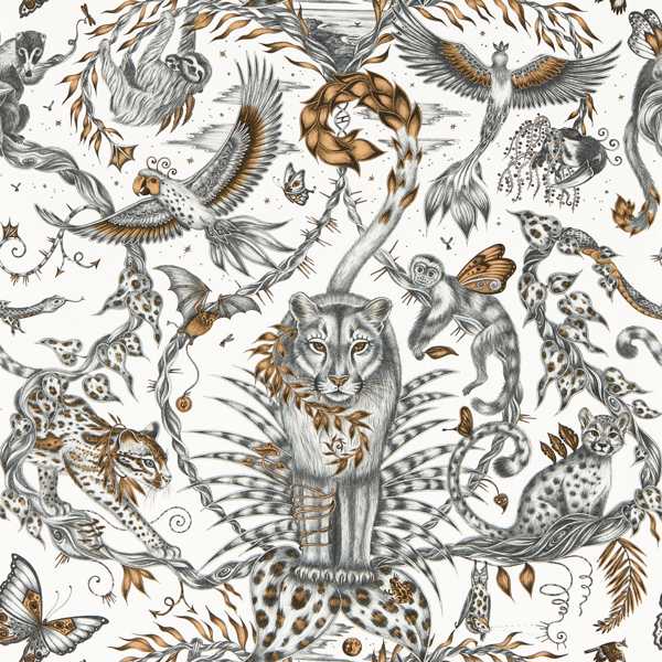 Bosque Dreams Bronze Wallpaper by Clarke & Clarke