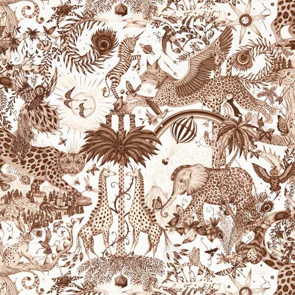 Paradise Lost Sepia Wallpaper by Clarke & Clarke