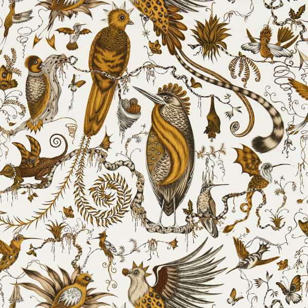 Quetzal Gold Wallpaper by Clarke & Clarke