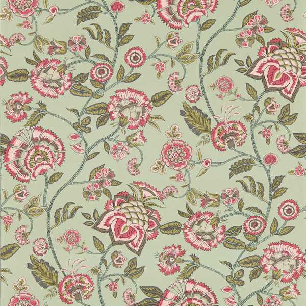 Barmeri Sage/Blush Wallpaper by Clarke & Clarke