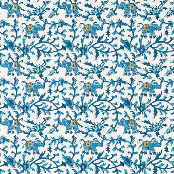 Hathi Cobalt Wallpaper by Clarke & Clarke