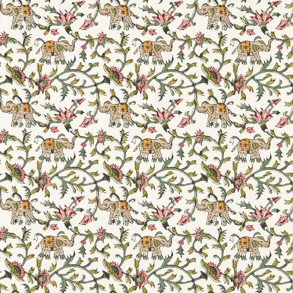 Hathi Sage/Blush Wallpaper by Clarke & Clarke