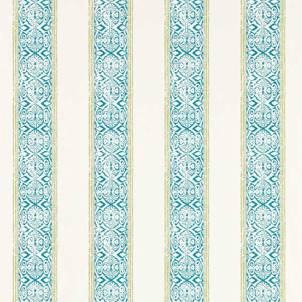 Kalamkari Teal Wallpaper by Clarke & Clarke