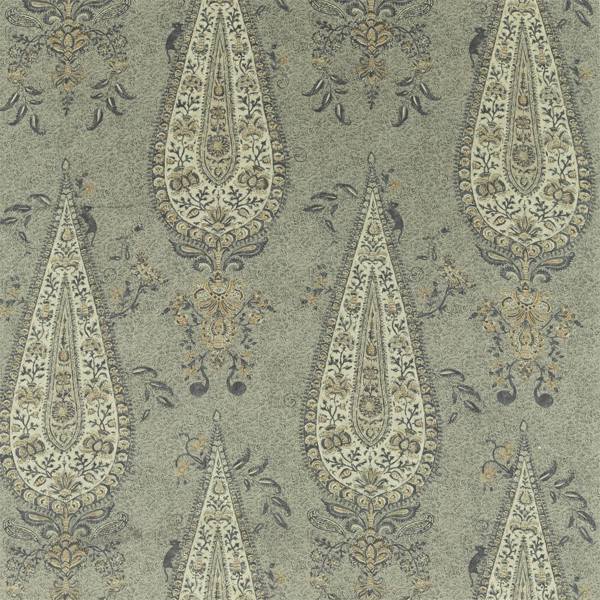 Koyari Paisley Gargoyle/Linen Fabric by Zoffany