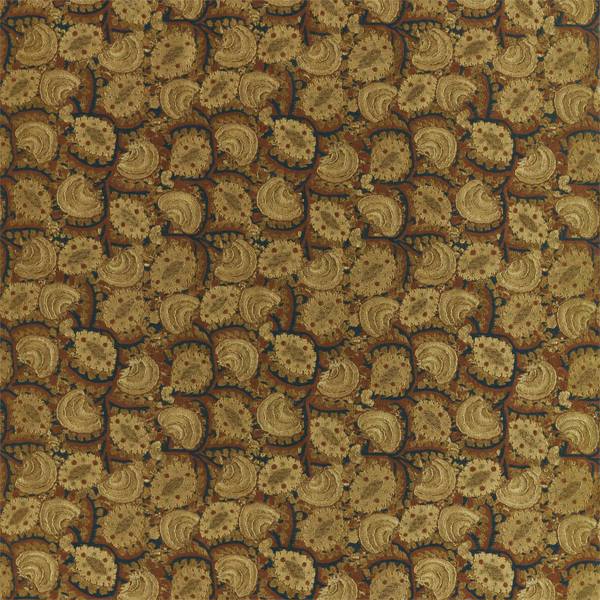 Suzani Archive Embroidery Antique Gold/ Ink Fabric by Zoffany