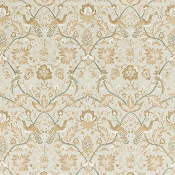 Oiseaux de Paradis Embroidery Mineral Fabric by Zoffany