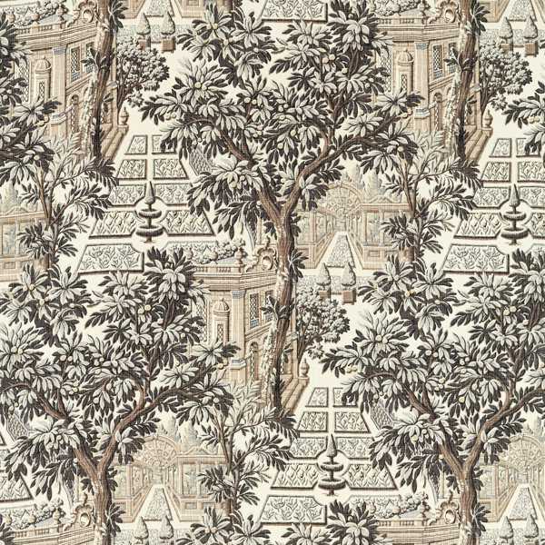 Italian Garden Empire Grey Fabric by Zoffany
