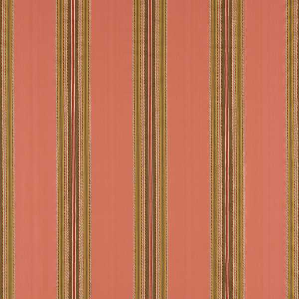 Liseré Stripe Venetian Red Fabric by Zoffany
