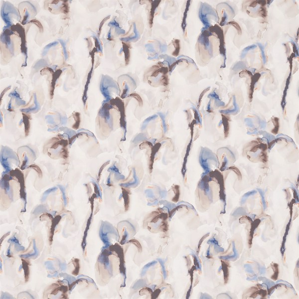 Water Iris Ink/Charcoal Fabric by Zoffany