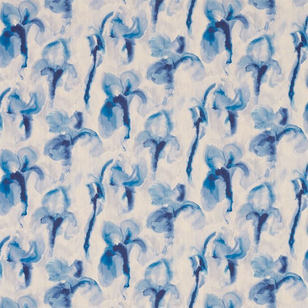 Water Iris Indigo/Sky Fabric by Zoffany
