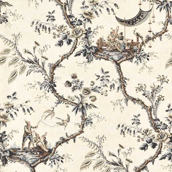 Emperor's Musician Charcoal Wallpaper by Zoffany