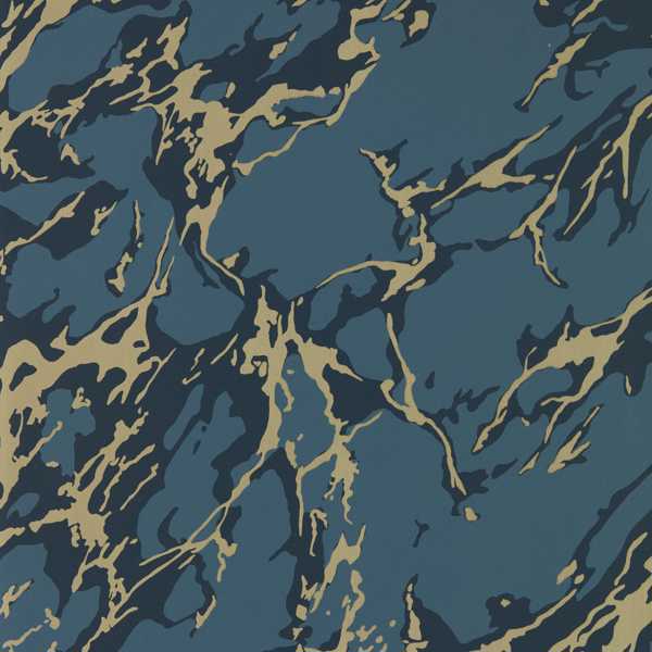 French Marble Reign Blue Wallpaper by Zoffany