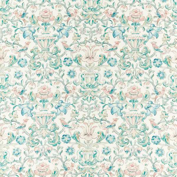 Pompadour Print Mineral Fabric by Zoffany
