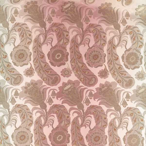 Sezincote Damask Tuscan Pink Fabric by Zoffany