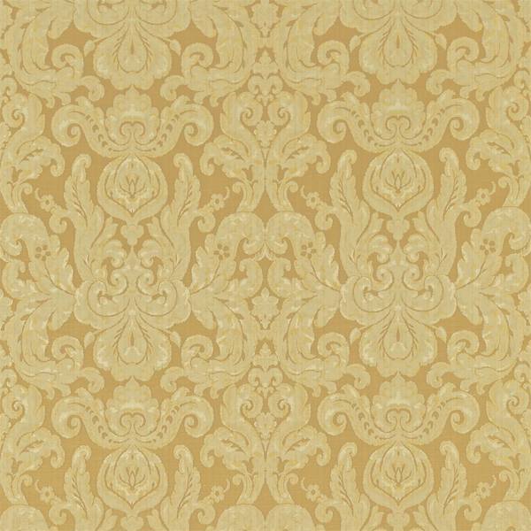 Brocatello Beige/Gold Fabric by Zoffany