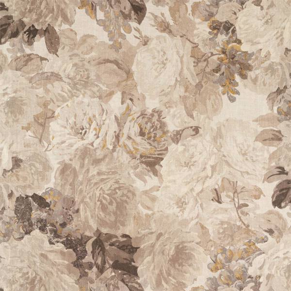 Rose Absolute Linen White Opal/ Mousseux Fabric by Zoffany