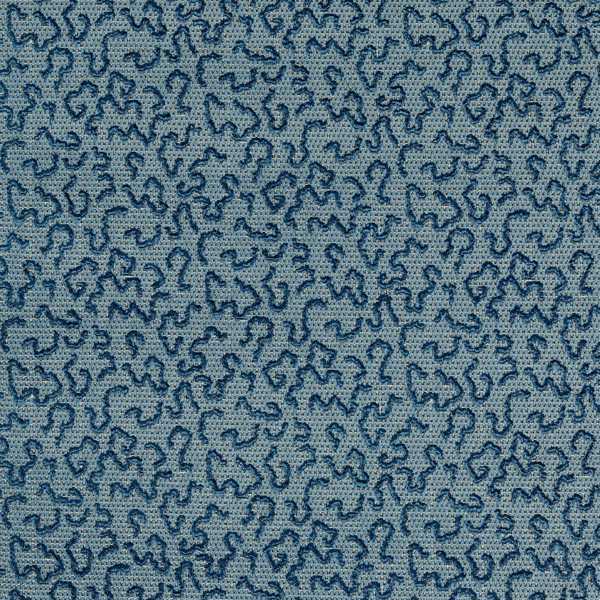 Domino Velvet Blue Stone Fabric by Zoffany