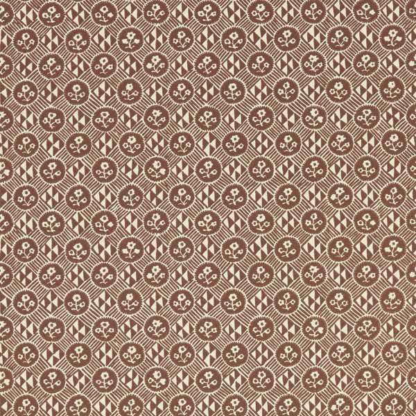 Diamonds & Flowers Bordeaux Wallpaper by Zoffany