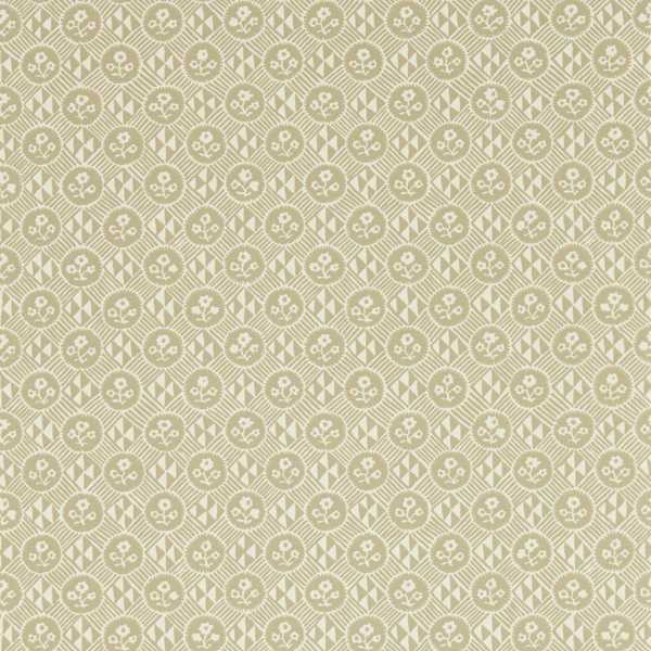 Diamonds & Flowers Linen Wallpaper by Zoffany