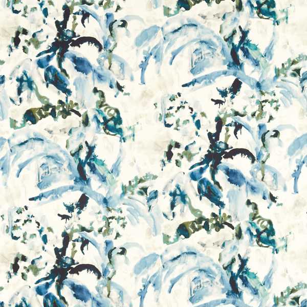 Long Water Botanical Indigo Fabric by Zoffany