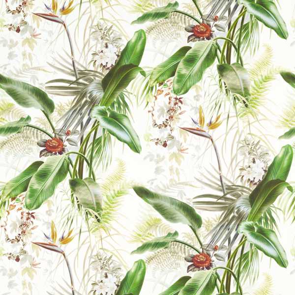 Paradise Row Evergreen Fabric by Zoffany