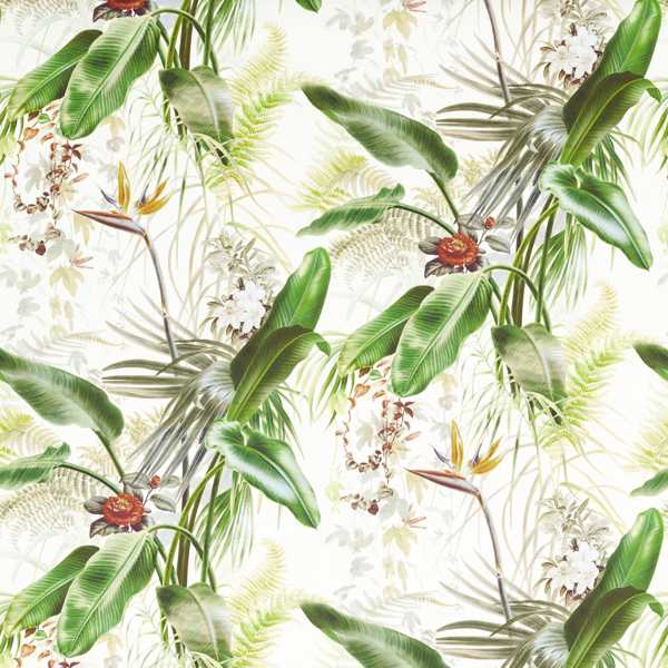 Paradise Row Evergreen Wallpaper by Zoffany