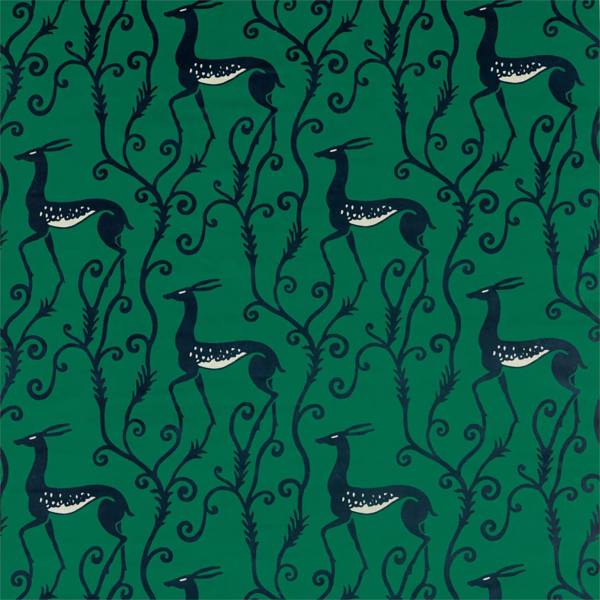Deco Deer Velvet Deer Velvet Malachite Fabric by Zoffany